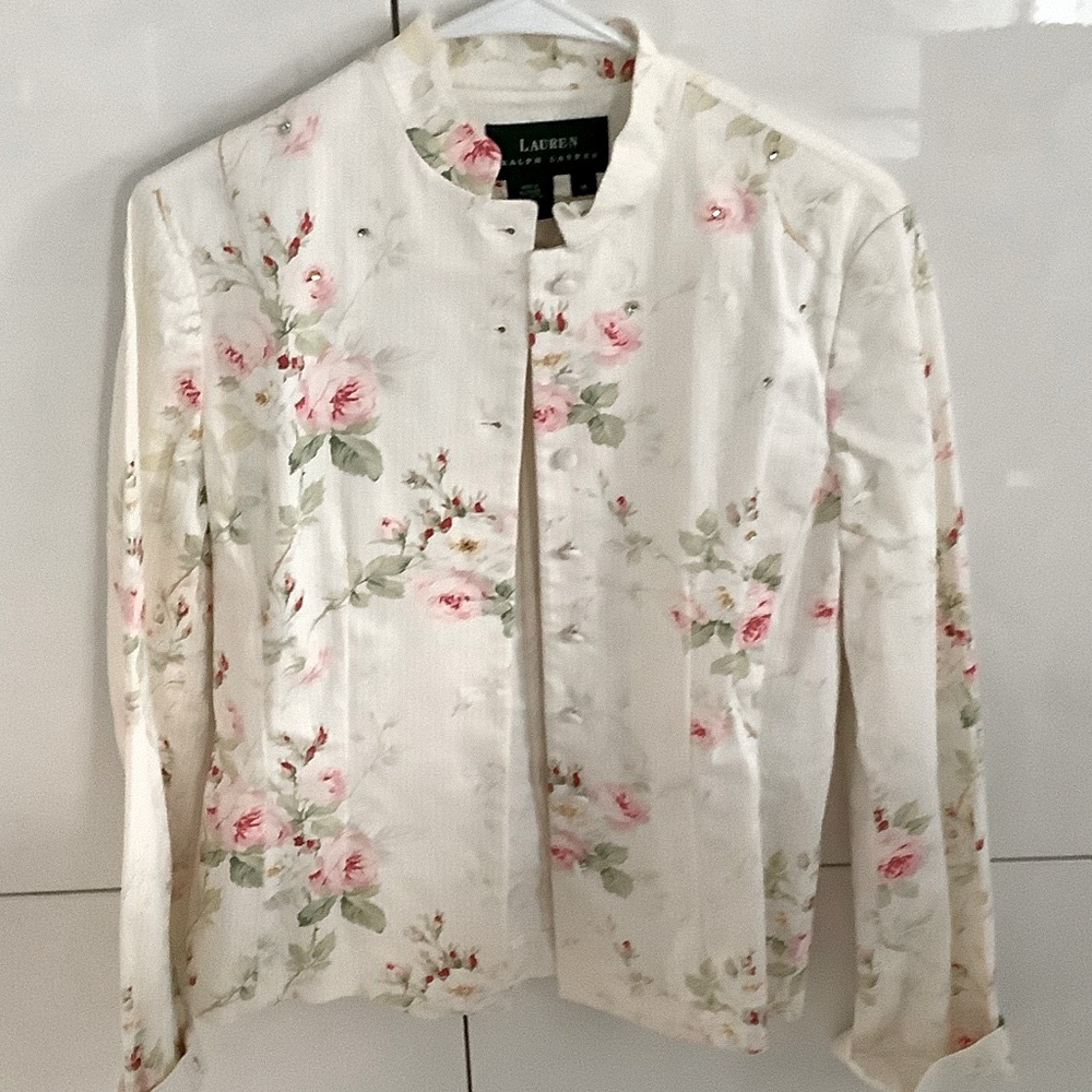 Polo by Ralph Lauren Floral Blazer - Cream and Pink